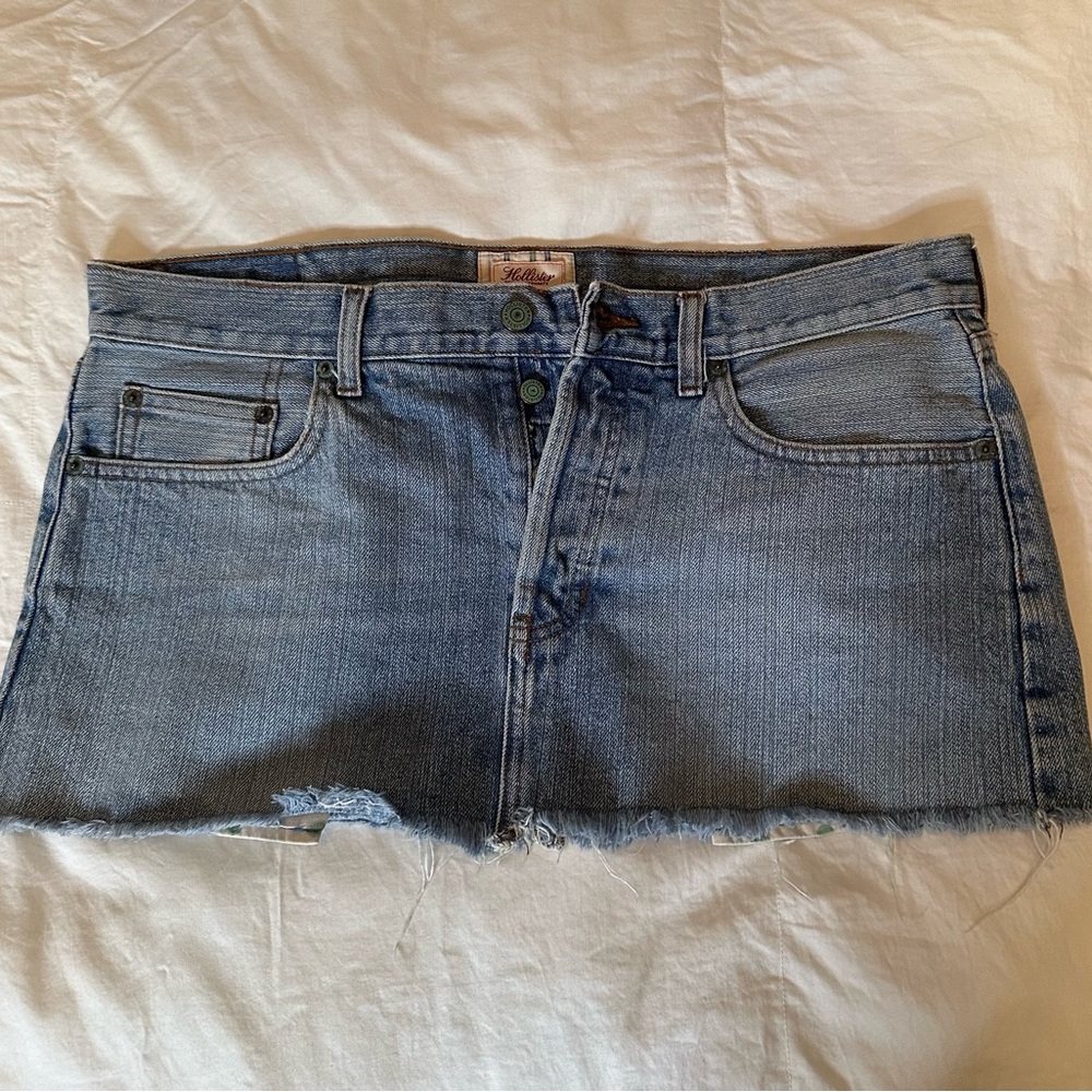 Hollister Blue Mini Skirt Casual Night Out